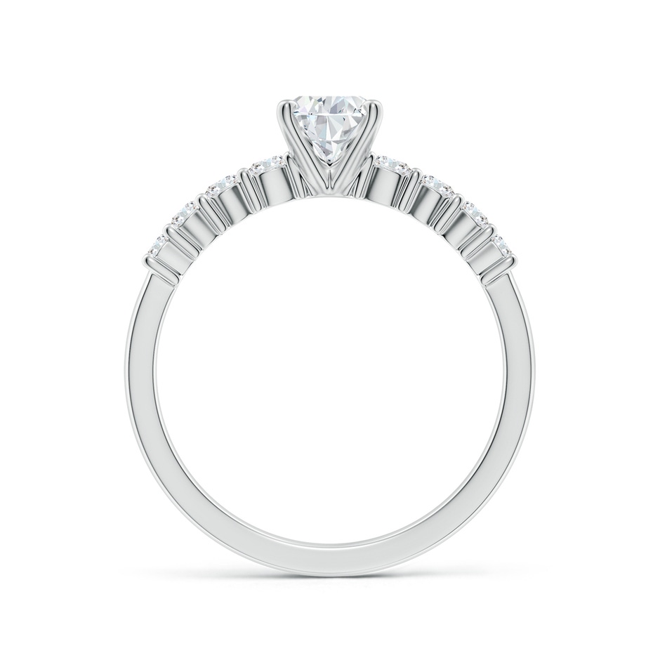 7x5mm FGVS Lab-Grown Solitaire Pear Diamond Graduated Engagement Ring in White Gold side 199