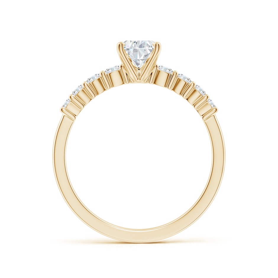 7x5mm FGVS Lab-Grown Solitaire Pear Diamond Graduated Engagement Ring in Yellow Gold side 199