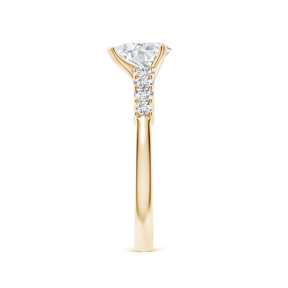 7x5mm FGVS Lab-Grown Solitaire Pear Diamond Graduated Engagement Ring in Yellow Gold side 299