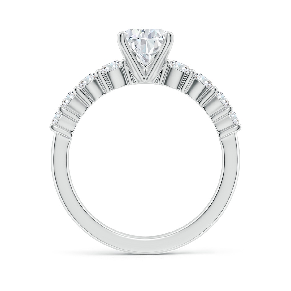 8.5x6.5mm FGVS Lab-Grown Solitaire Pear Diamond Graduated Engagement Ring in White Gold side 199
