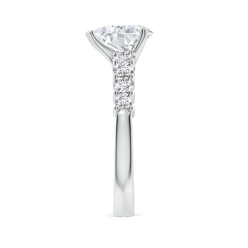 8.5x6.5mm FGVS Lab-Grown Solitaire Pear Diamond Graduated Engagement Ring in White Gold side 299