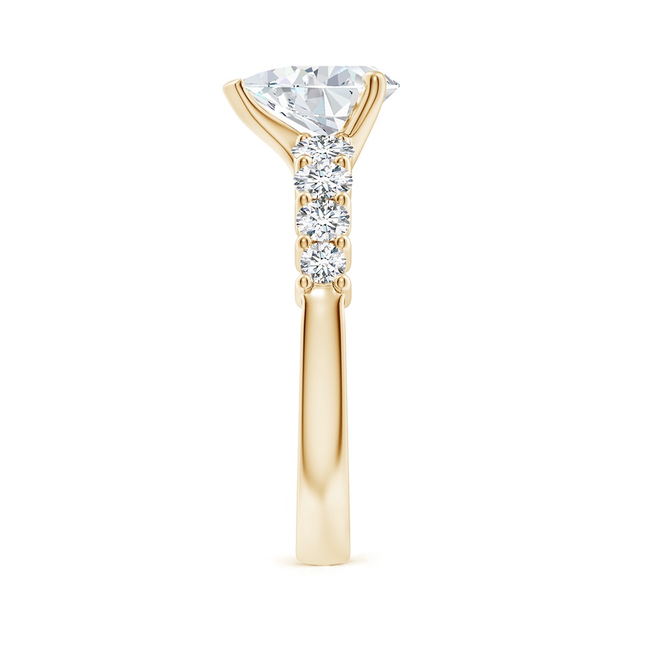8.5x6.5mm FGVS Lab-Grown Solitaire Pear Diamond Graduated Engagement Ring in Yellow Gold side 299