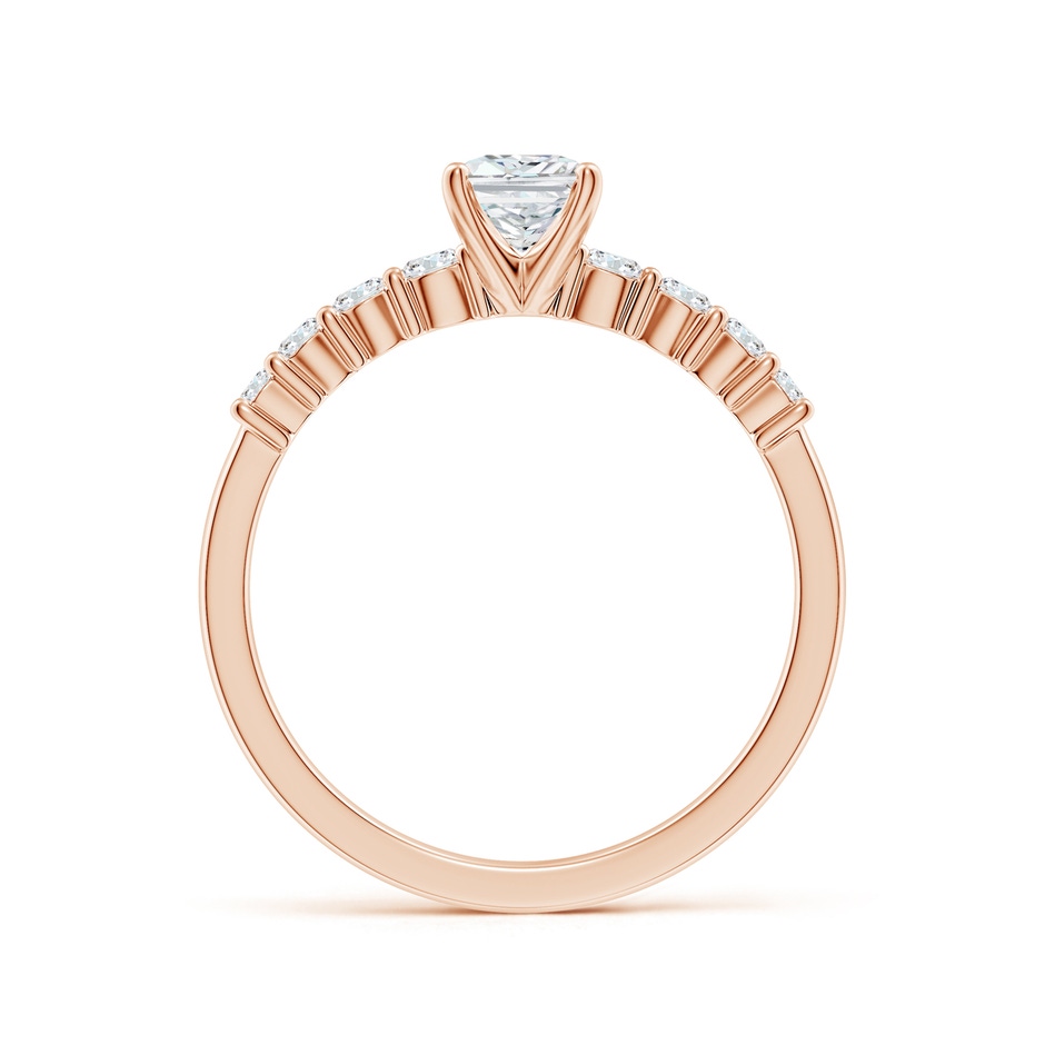 6.5x4.5mm FGVS Lab-Grown Solitaire Radiant-Cut Diamond Graduated Engagement Ring in Rose Gold side 199