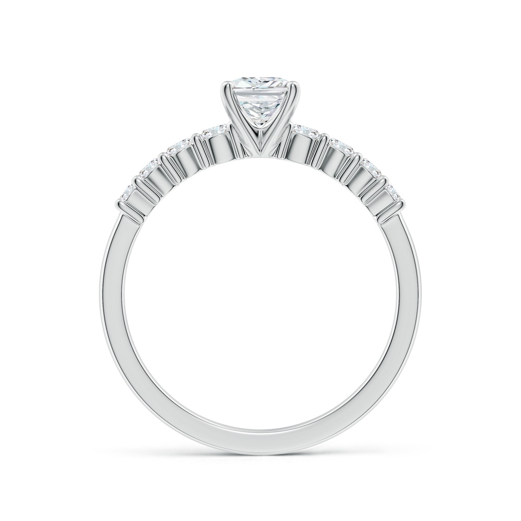 6.5x4.5mm FGVS Lab-Grown Solitaire Radiant-Cut Diamond Graduated Engagement Ring in White Gold - side 199