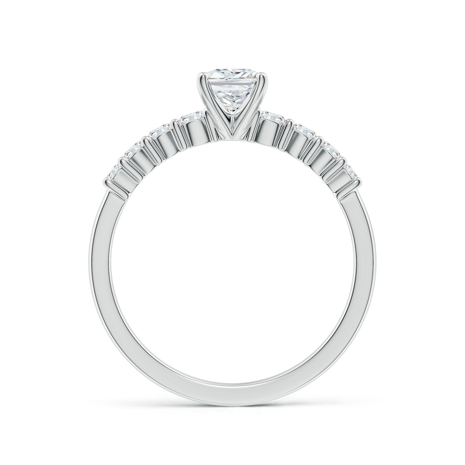 6.5x4.5mm FGVS Lab-Grown Solitaire Radiant-Cut Diamond Graduated Engagement Ring in White Gold side 199