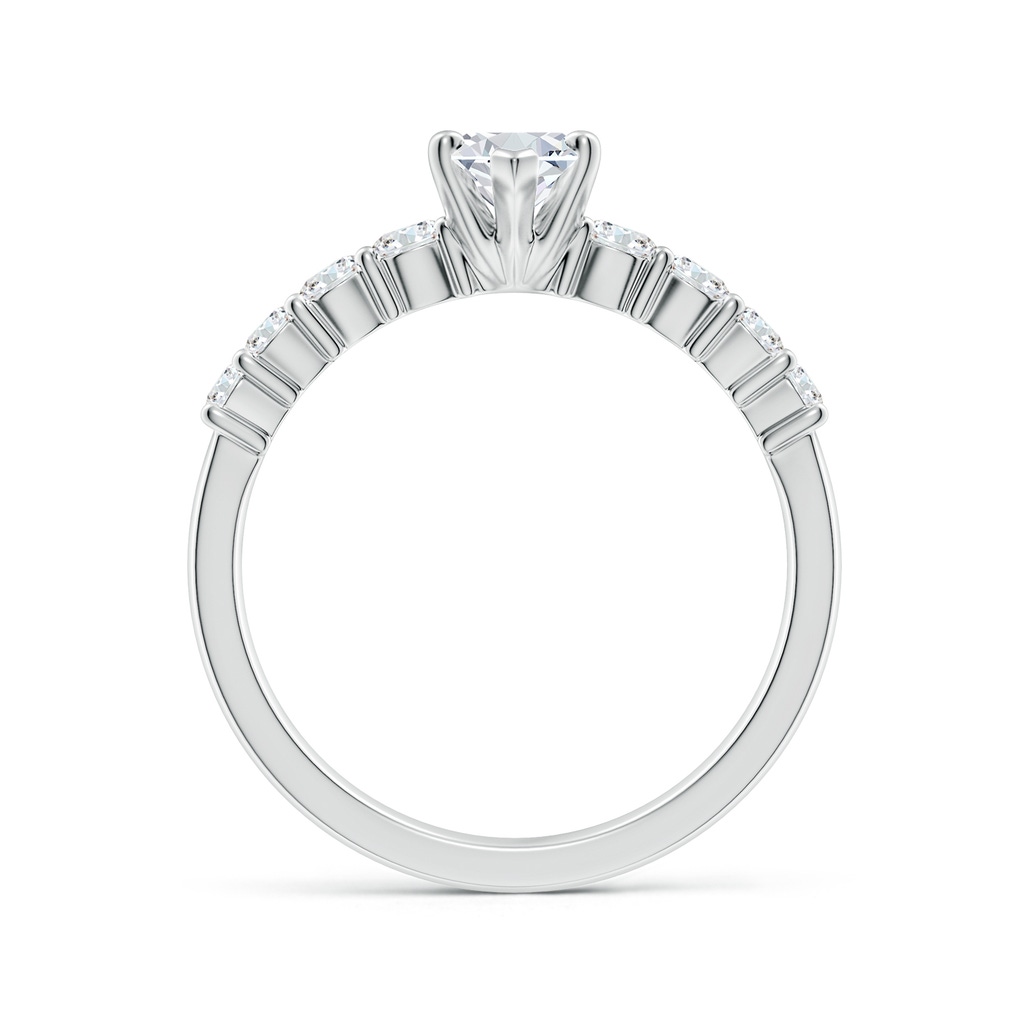 10x5mm FGVS Lab-Grown Solitaire Marquise Diamond Graduated Engagement Ring in White Gold - side 199