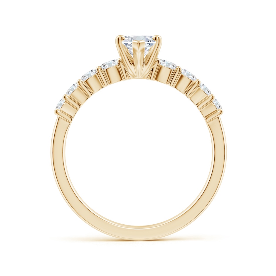 10x5mm FGVS Lab-Grown Solitaire Marquise Diamond Graduated Engagement Ring in Yellow Gold side 199