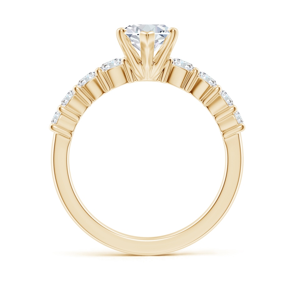 12x6mm FGVS Lab-Grown Solitaire Marquise Diamond Graduated Engagement Ring in 10K Yellow Gold side 199