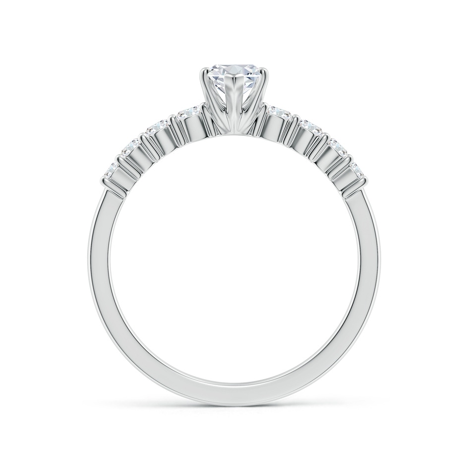 9x4.5mm FGVS Lab-Grown Solitaire Marquise Diamond Graduated Engagement Ring in 10K White Gold side 199