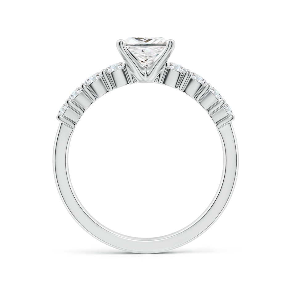 5.5mm FGVS Lab-Grown Solitaire Princess-Cut Diamond Graduated Engagement Ring in White Gold side 199
