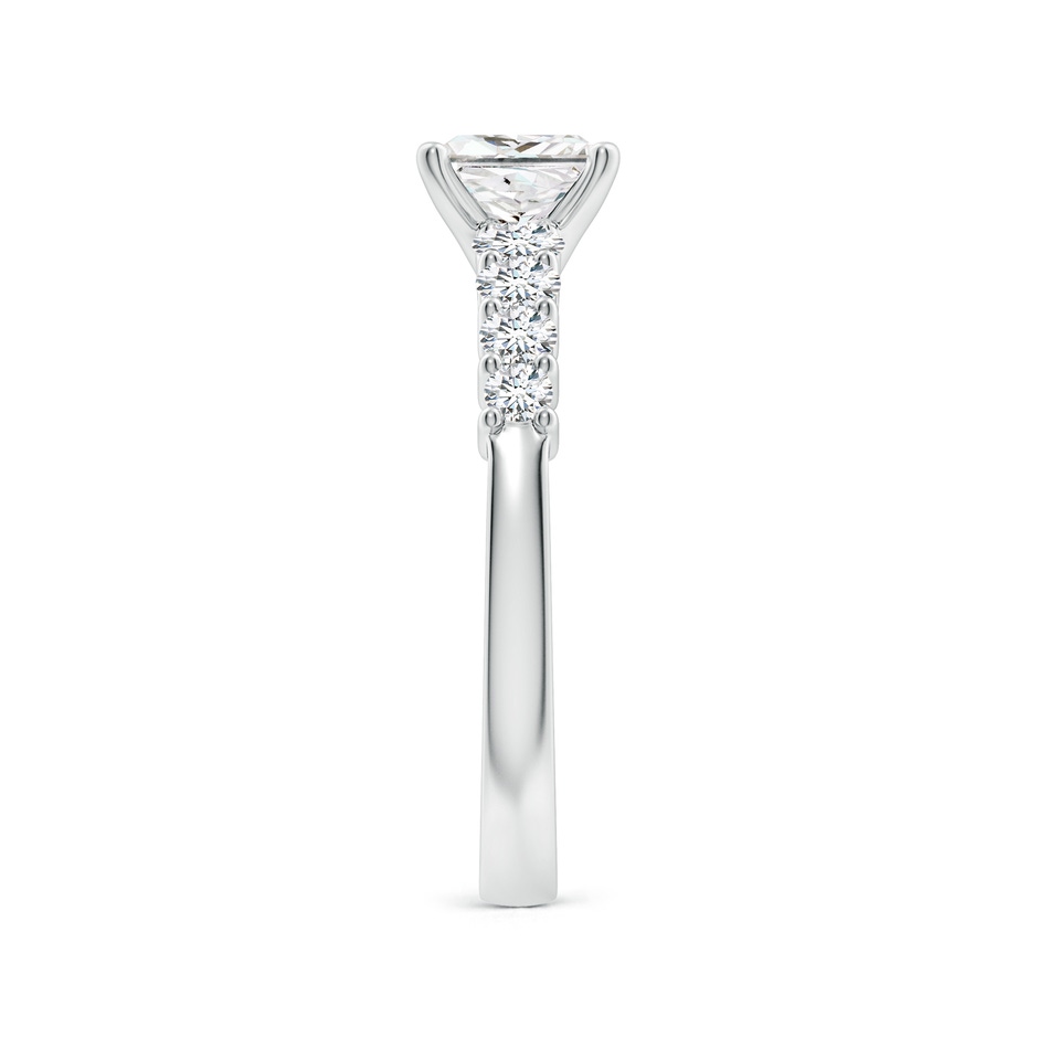 5.5mm FGVS Lab-Grown Solitaire Princess-Cut Diamond Graduated Engagement Ring in White Gold side 299