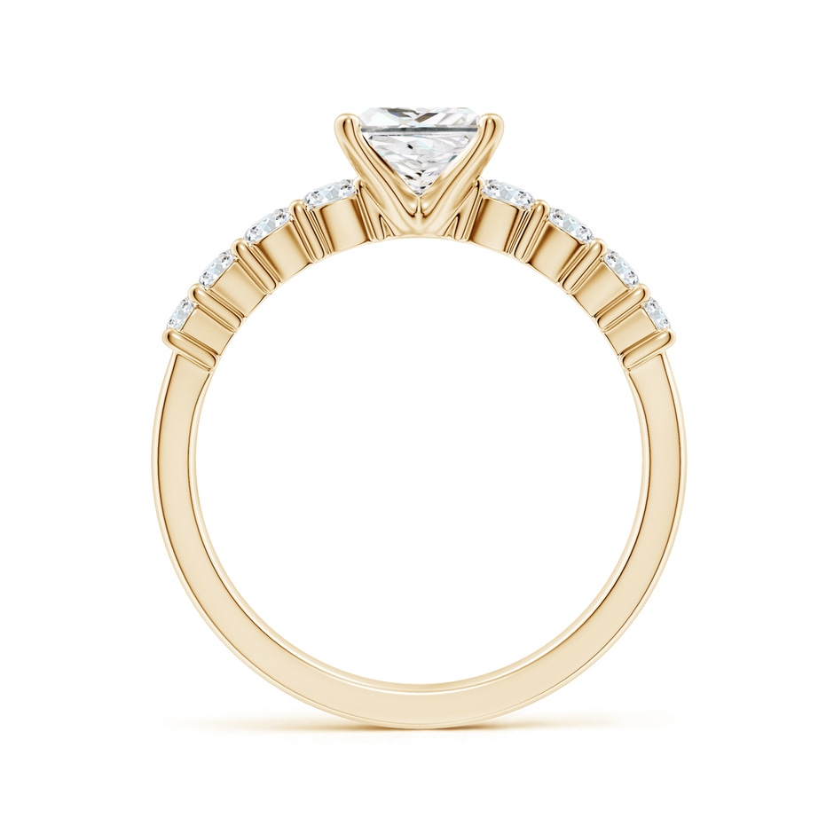 5.5mm FGVS Lab-Grown Solitaire Princess-Cut Diamond Graduated Engagement Ring in Yellow Gold side 199