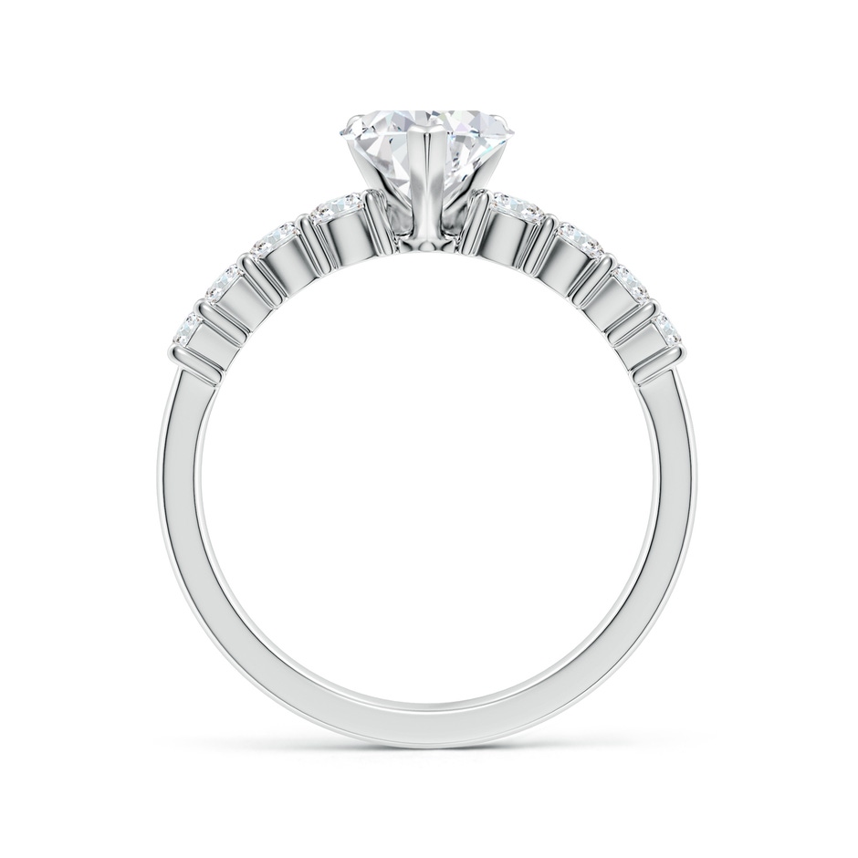 6.5mm FGVS Lab-Grown Solitaire Heart Diamond Graduated Engagement Ring in White Gold side 199