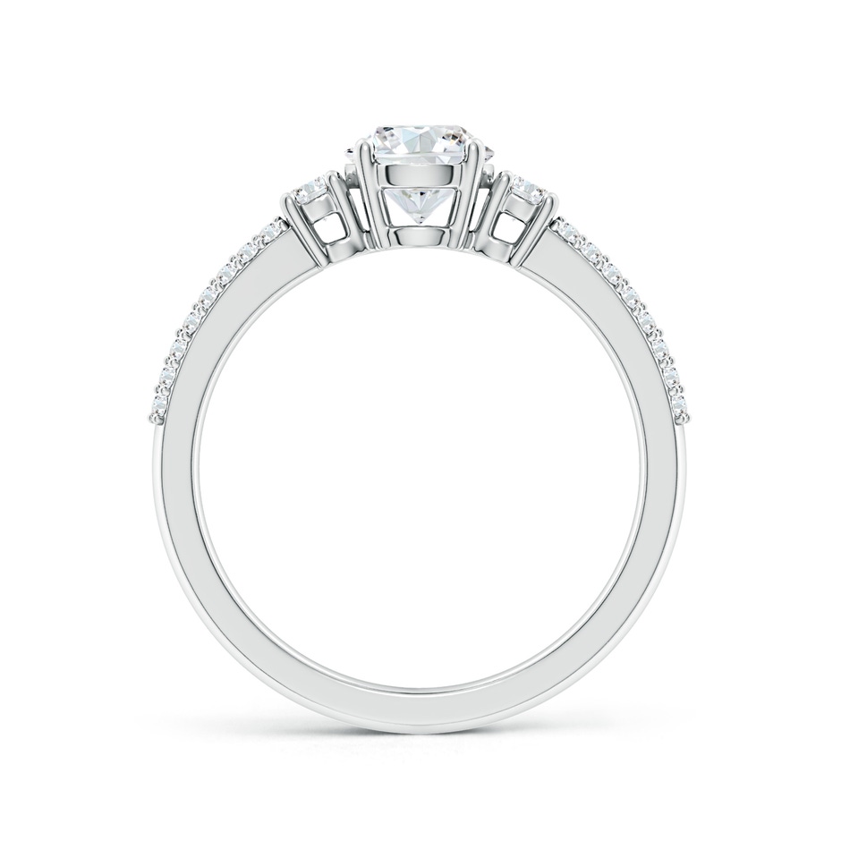 5.9mm FGVS Lab-Grown Round Diamond Side Stone Knife-Edge Shank Engagement Ring in P950 Platinum side 199