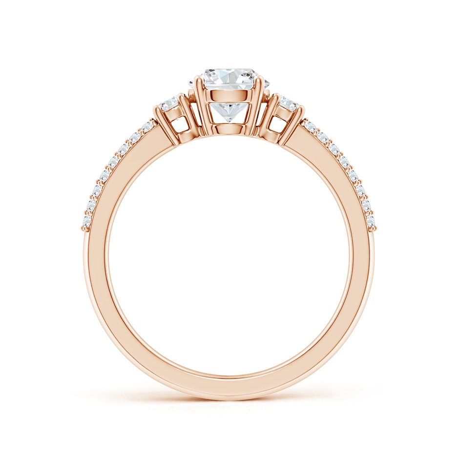 5.9mm FGVS Lab-Grown Round Diamond Side Stone Knife-Edge Shank Engagement Ring in Rose Gold side 199
