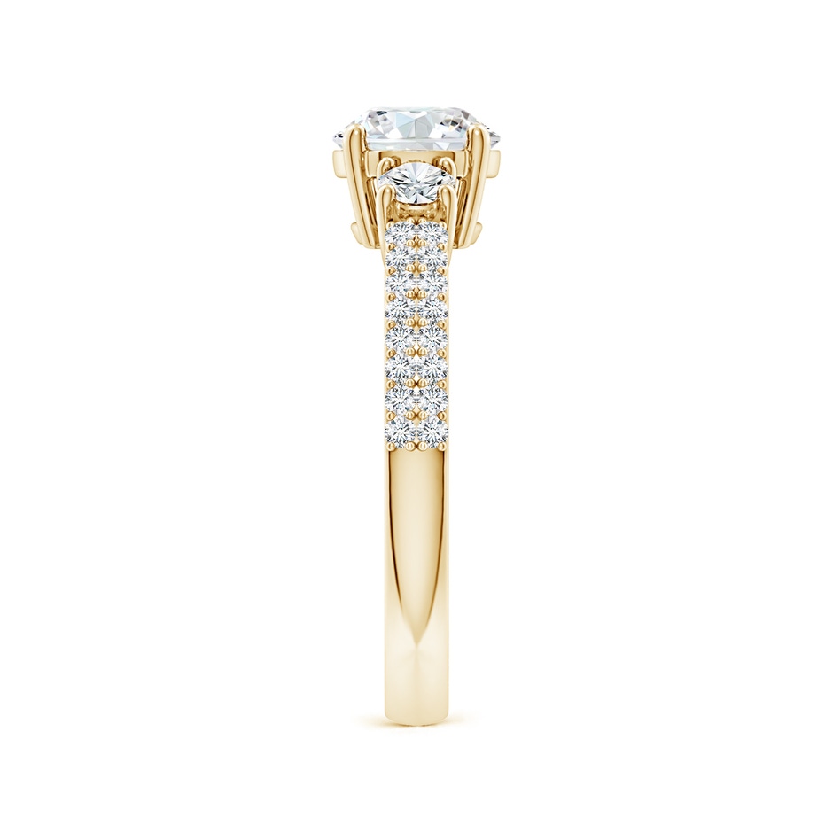 6.5mm FGVS Lab-Grown Round Diamond Side Stone Knife-Edge Shank Engagement Ring in 18K Yellow Gold side 299