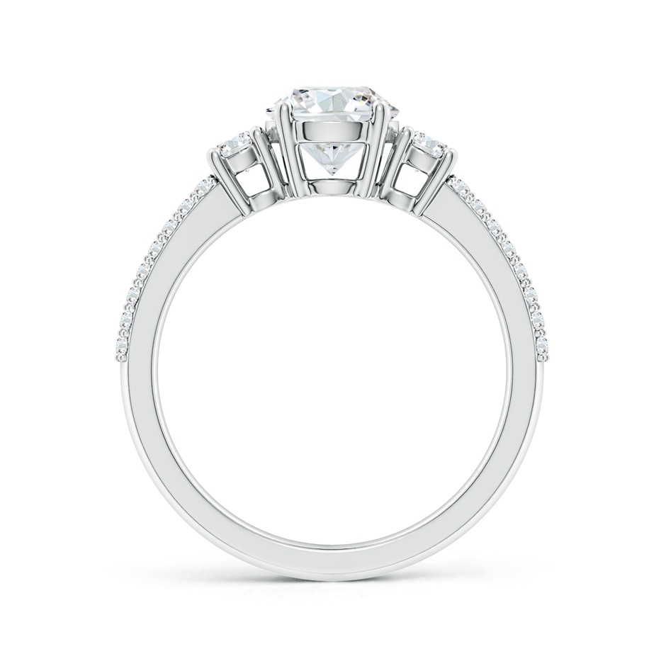 6.5mm FGVS Lab-Grown Round Diamond Side Stone Knife-Edge Shank Engagement Ring in P950 Platinum side 199