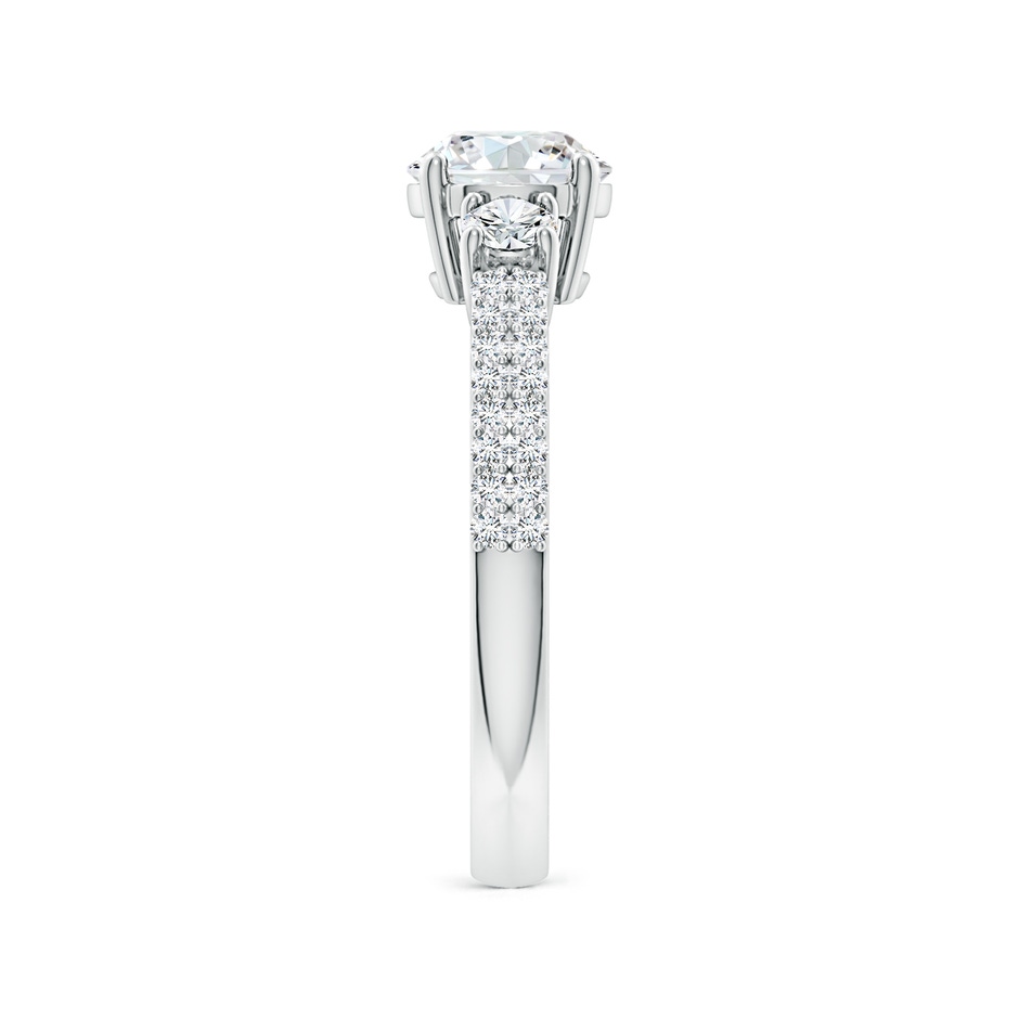 6.5mm FGVS Lab-Grown Round Diamond Side Stone Knife-Edge Shank Engagement Ring in P950 Platinum side 299