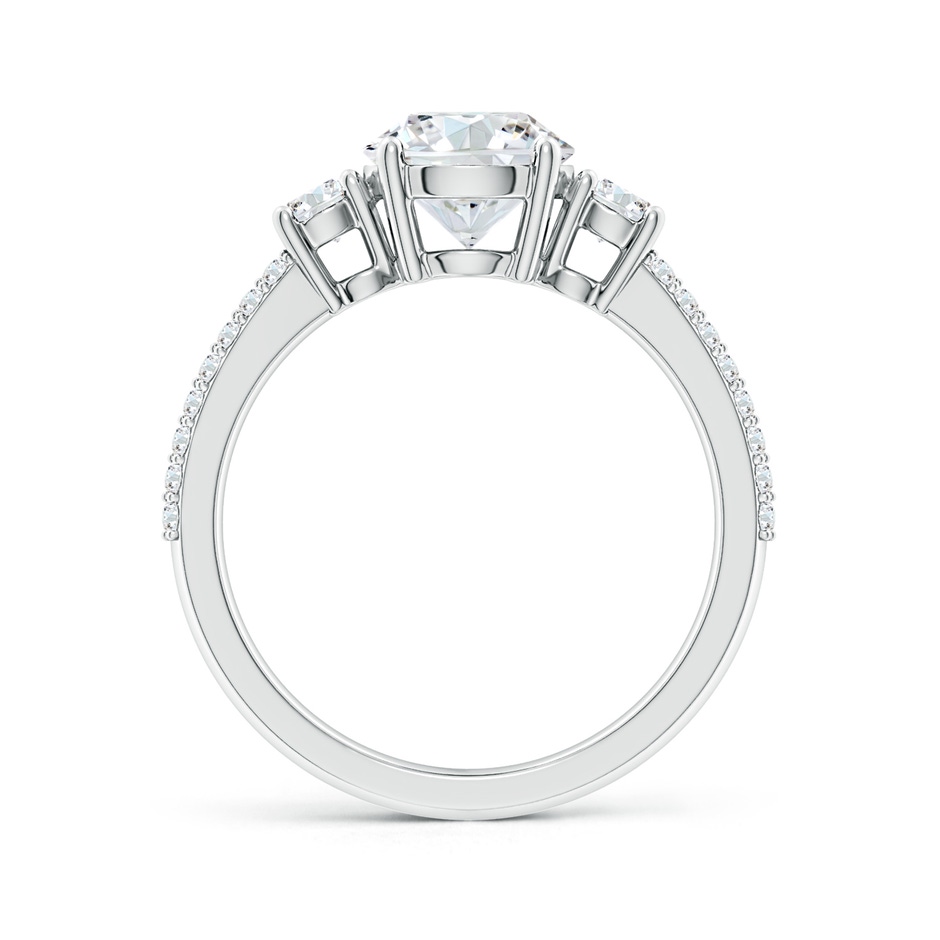 7.4mm FGVS Lab-Grown Round Diamond Side Stone Knife-Edge Shank Engagement Ring in 18K White Gold side 199