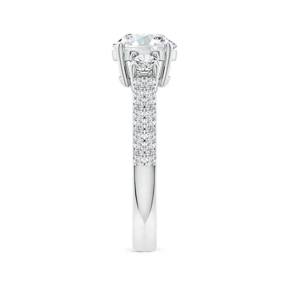 7.4mm FGVS Lab-Grown Round Diamond Side Stone Knife-Edge Shank Engagement Ring in 18K White Gold side 299
