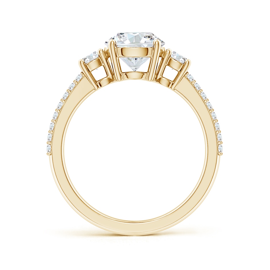 7.4mm FGVS Lab-Grown Round Diamond Side Stone Knife-Edge Shank Engagement Ring in 18K Yellow Gold side 199