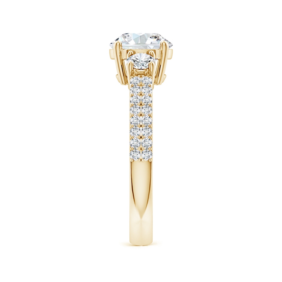 7.4mm FGVS Lab-Grown Round Diamond Side Stone Knife-Edge Shank Engagement Ring in 18K Yellow Gold side 299