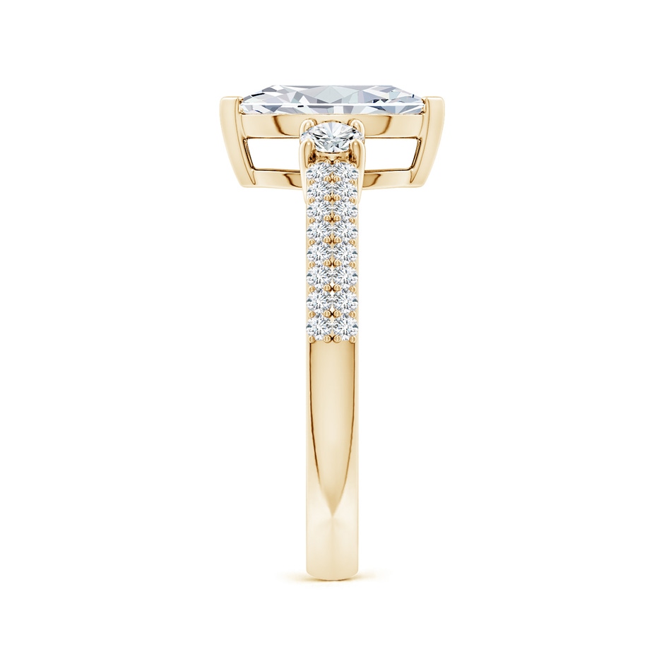 10x5mm FGVS Lab-Grown Marquise Diamond Side Stone Knife-Edge Shank Engagement Ring in Yellow Gold side 299