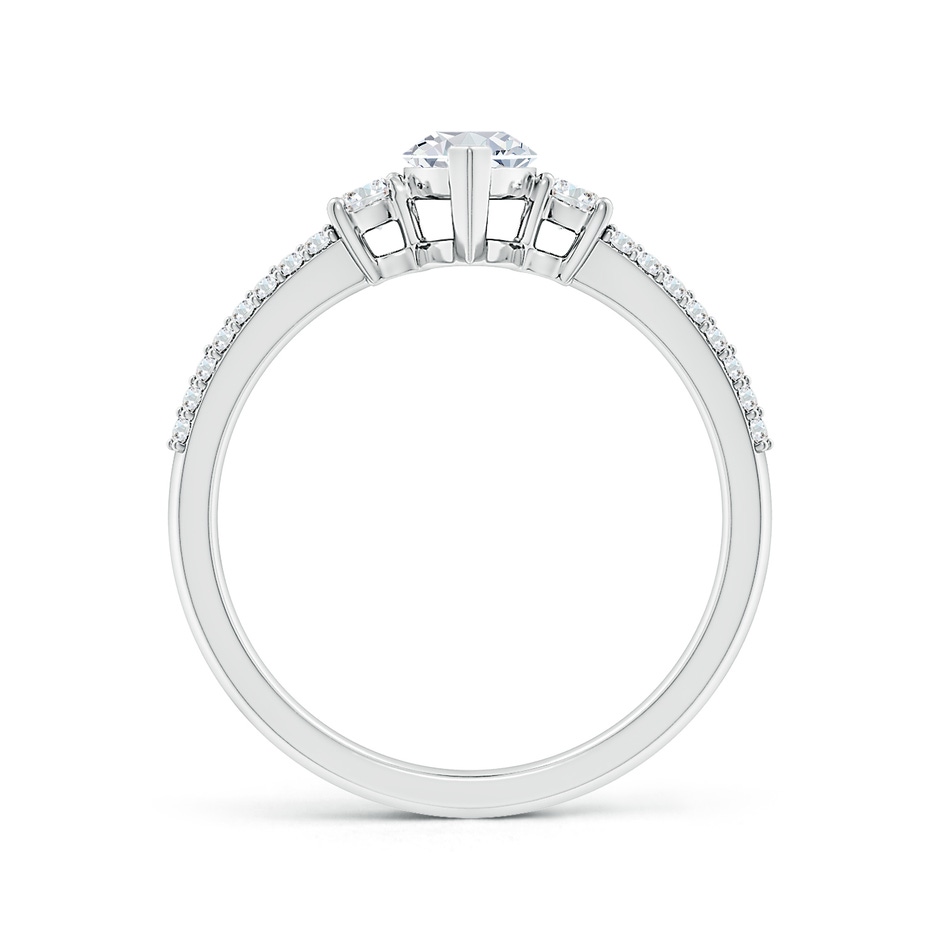 9x4.5mm FGVS Lab-Grown Marquise Diamond Side Stone Knife-Edge Shank Engagement Ring in White Gold side 199