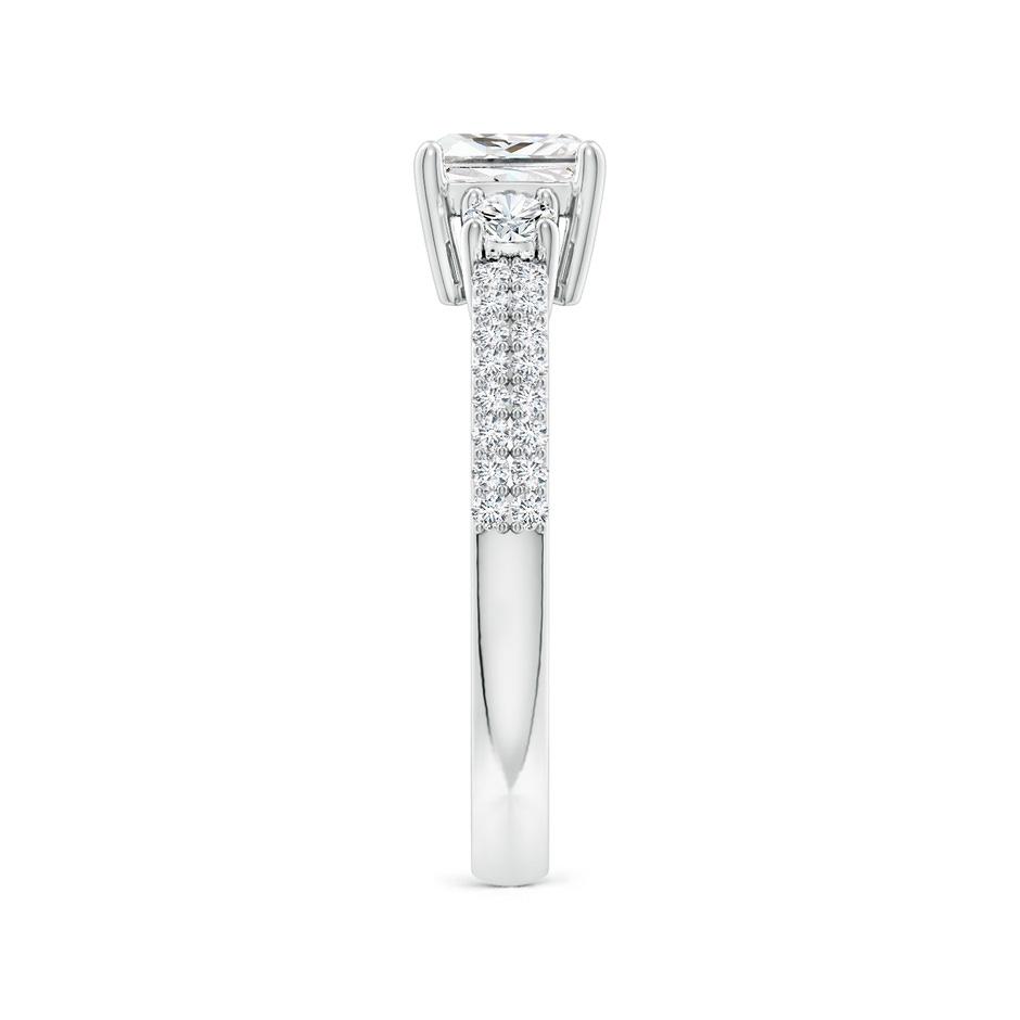 5.5mm FGVS Lab-Grown Princess-Cut Diamond Side Stone Knife-Edge Shank Engagement Ring in 18K White Gold side 299