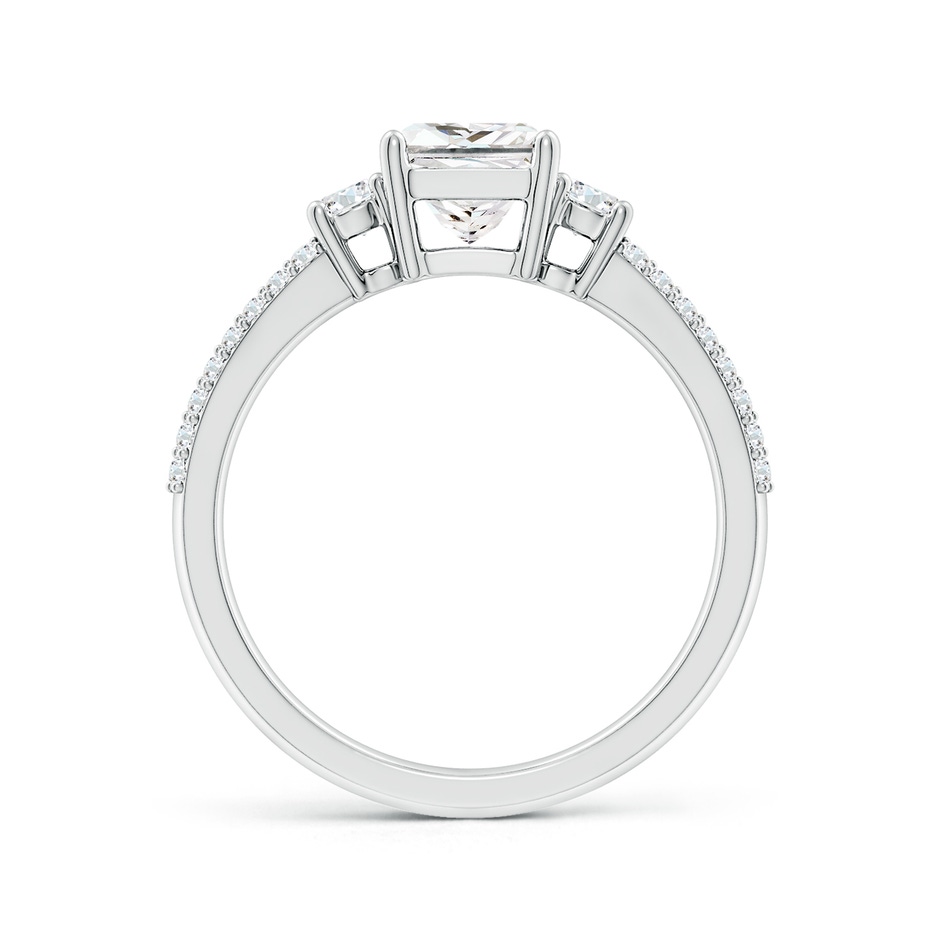 5.5mm FGVS Lab-Grown Princess-Cut Diamond Side Stone Knife-Edge Shank Engagement Ring in P950 Platinum side 199