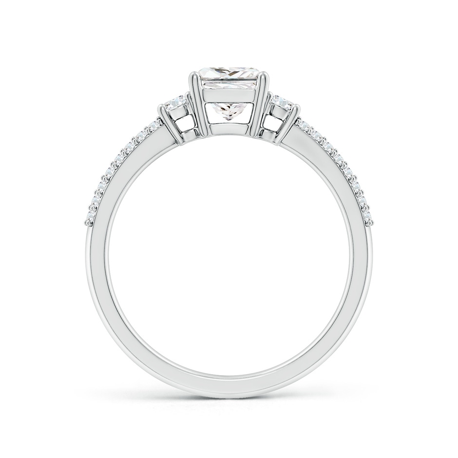 5mm FGVS Lab-Grown Princess-Cut Diamond Side Stone Knife-Edge Shank Engagement Ring in White Gold side 199