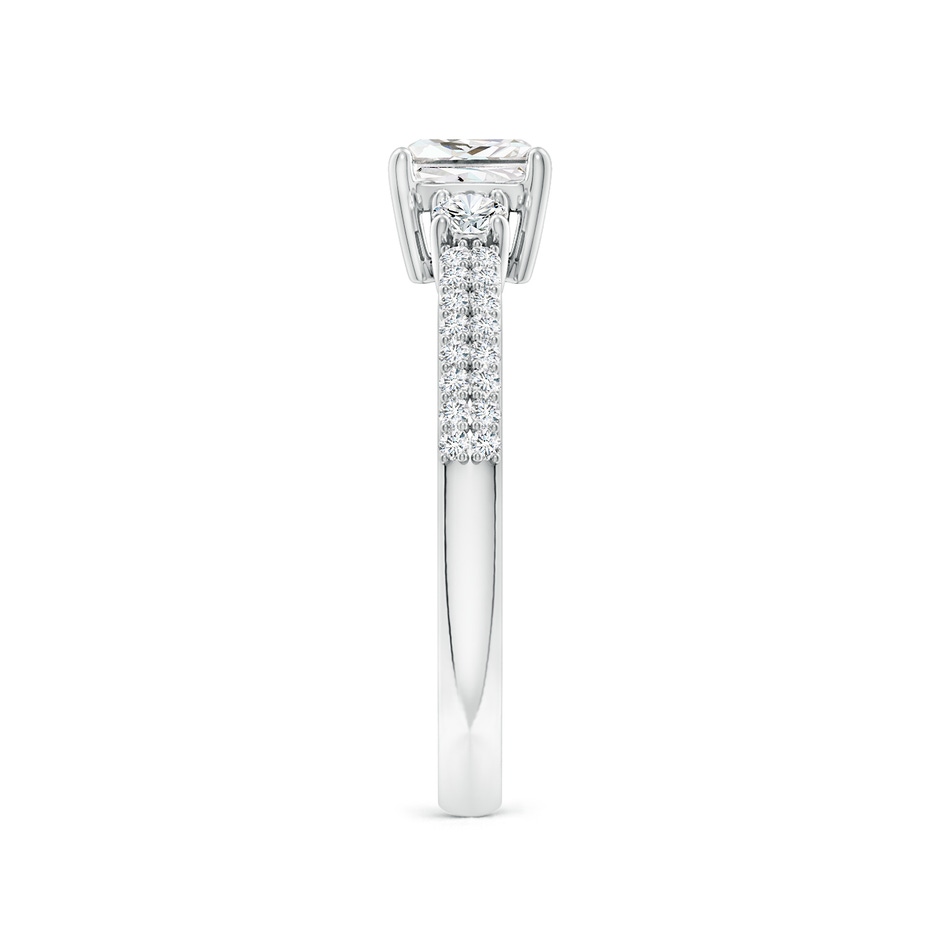 5mm FGVS Lab-Grown Princess-Cut Diamond Side Stone Knife-Edge Shank Engagement Ring in White Gold side 299
