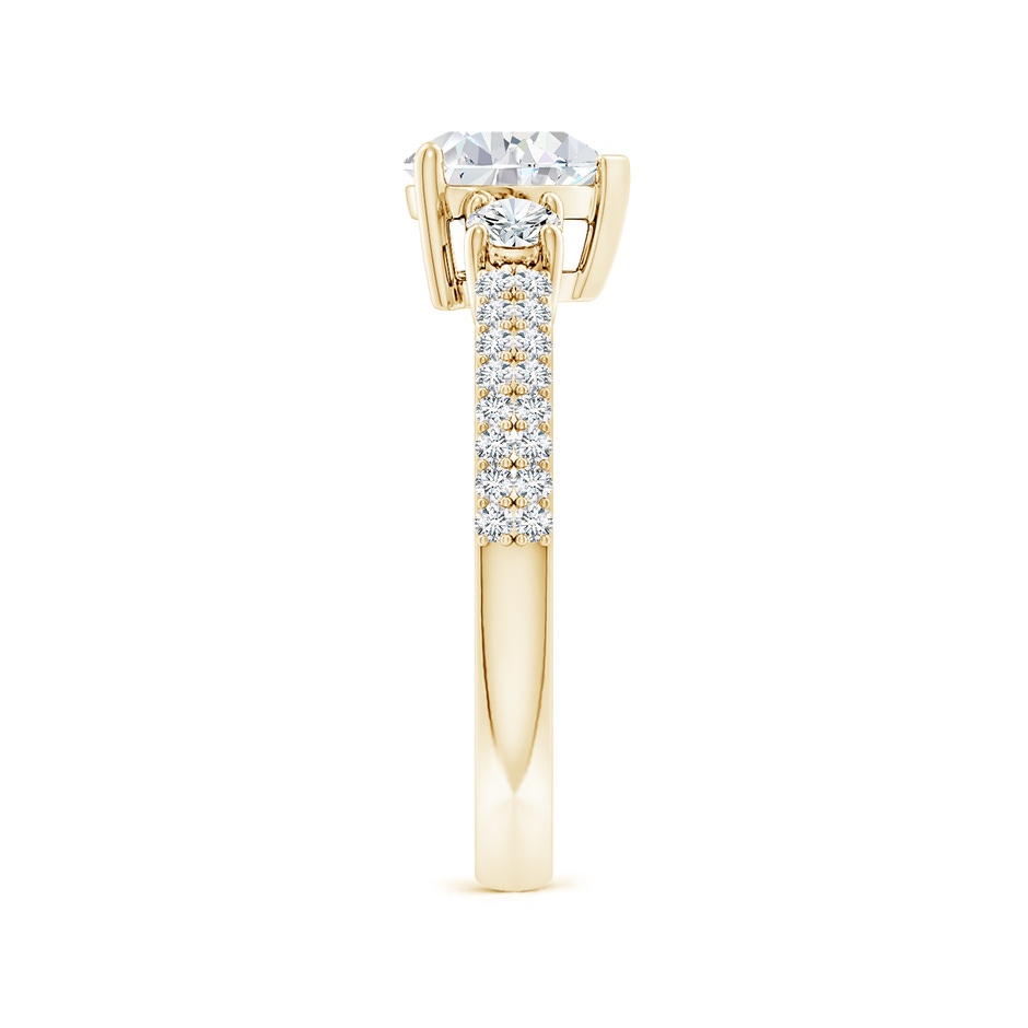 6.5mm FGVS Lab-Grown Heart Diamond Side Stone Knife-Edge Shank Engagement Ring in 18K Yellow Gold side 299