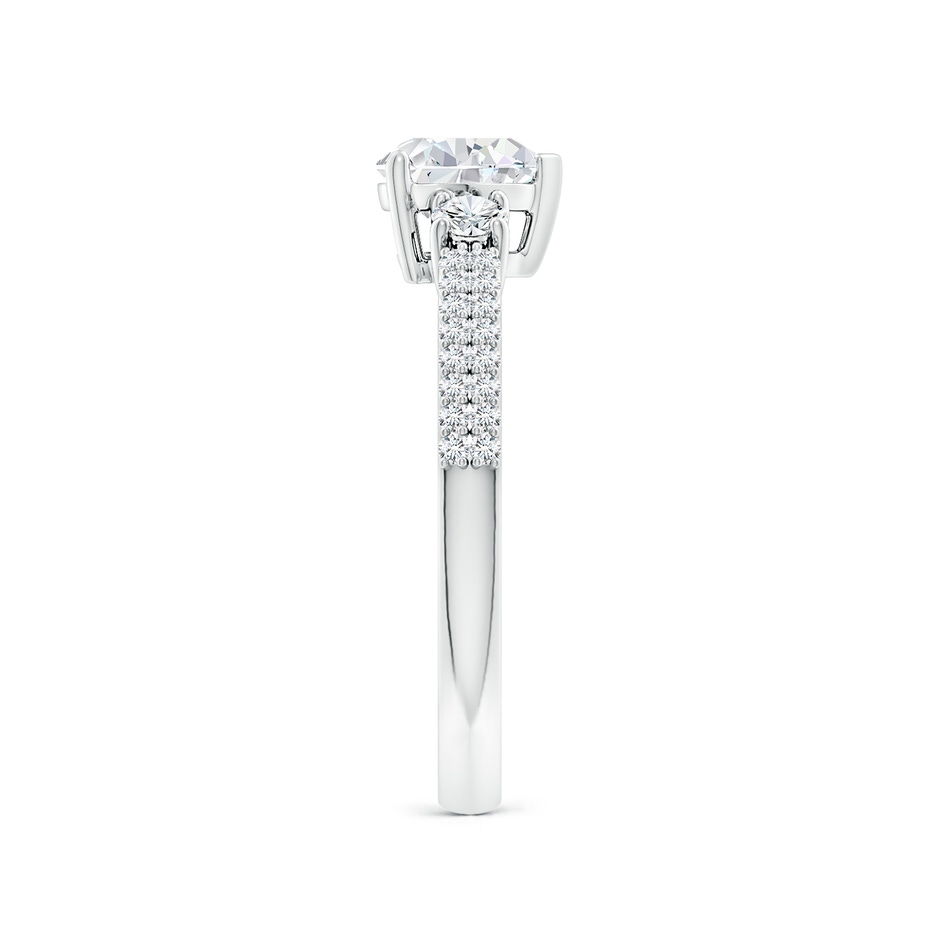 6mm FGVS Lab-Grown Heart Diamond Side Stone Knife-Edge Shank Engagement Ring in 10K White Gold side 299