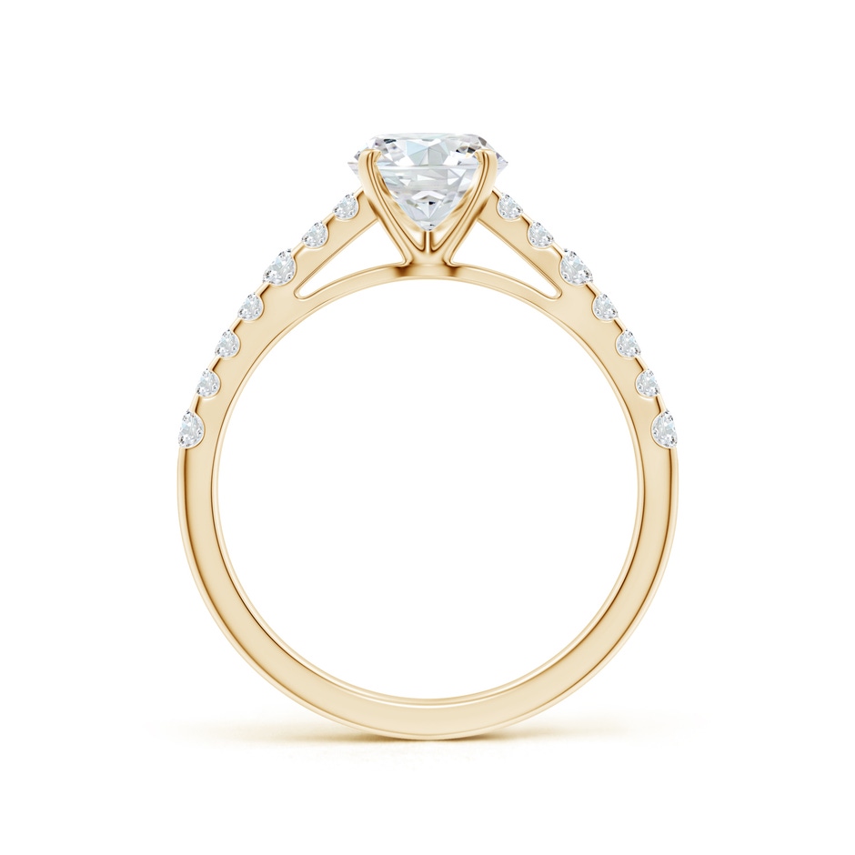 6.5mm FGVS Lab-Grown Solitaire Round Diamond Station Engagement Ring in 10K Yellow Gold side 199