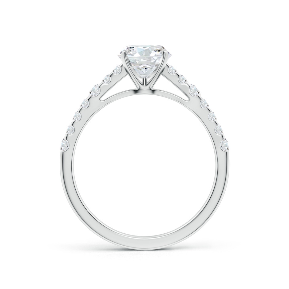 6.5mm FGVS Lab-Grown Solitaire Round Diamond Station Engagement Ring in P950 Platinum side 199