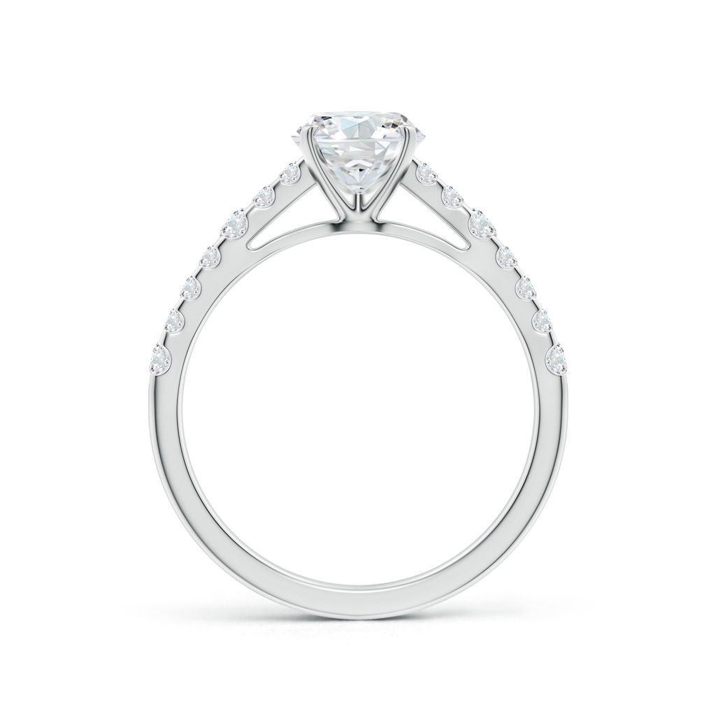 6.5mm FGVS Lab-Grown Solitaire Round Diamond Station Engagement Ring in White Gold Side 199