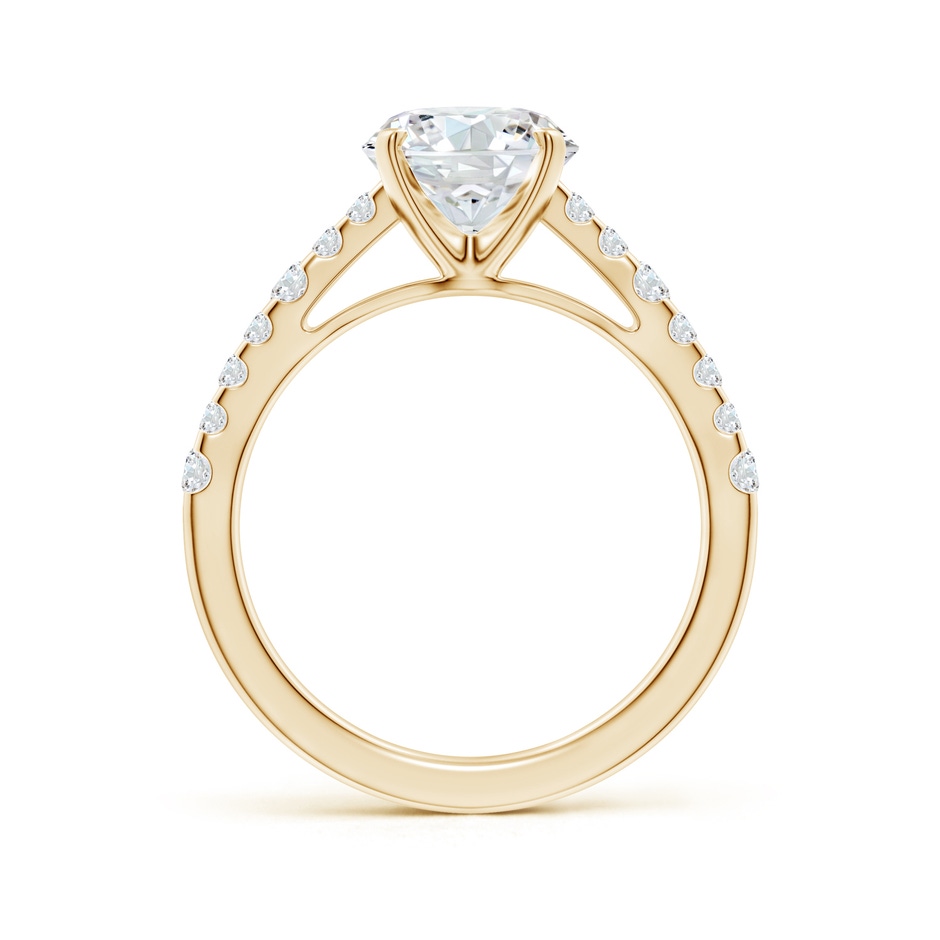 8mm FGVS Lab-Grown Solitaire Round Diamond Station Engagement Ring in 18K Yellow Gold side 199