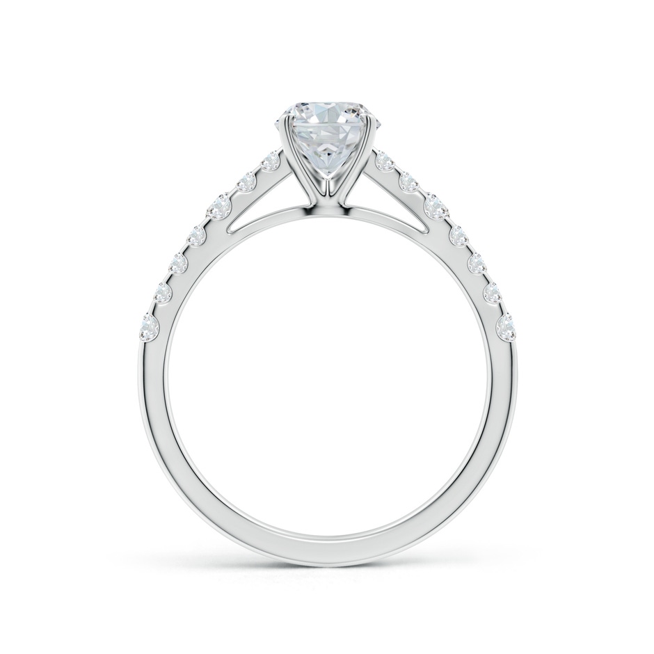 7.7x5.7mm FGVS Lab-Grown Solitaire Oval Diamond Station Engagement Ring in 18K White Gold side 199