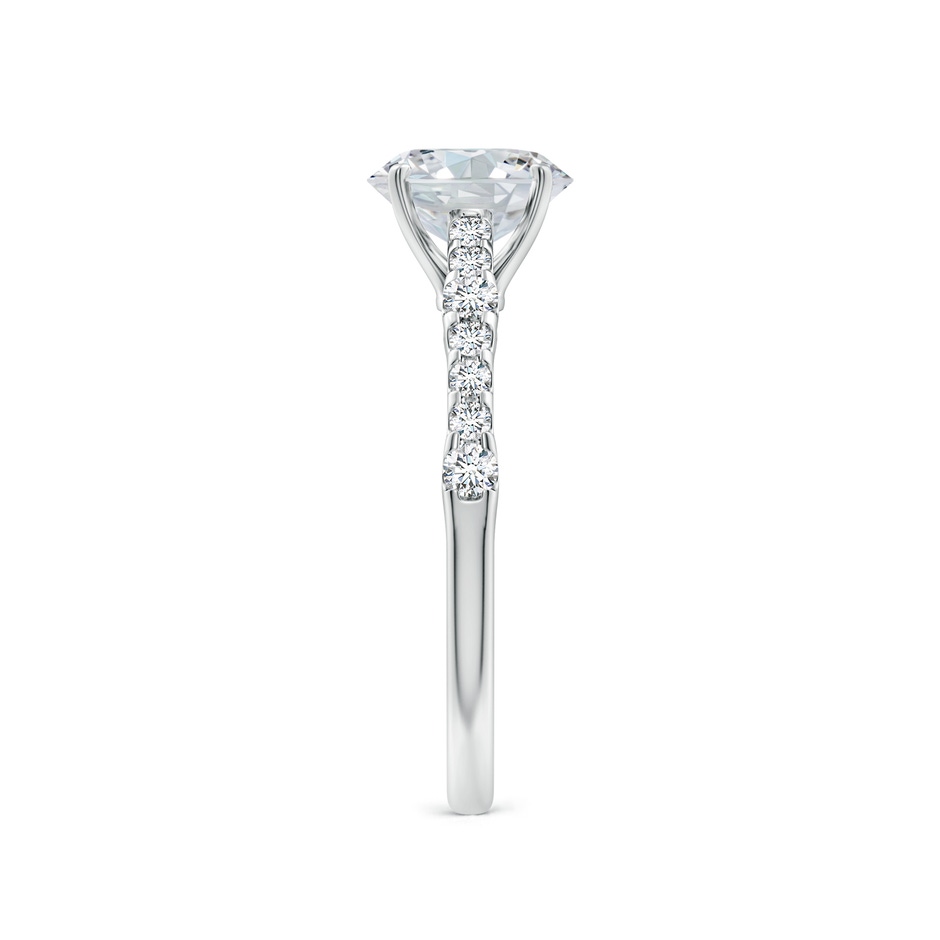 7.7x5.7mm FGVS Lab-Grown Solitaire Oval Diamond Station Engagement Ring in P950 Platinum side 299