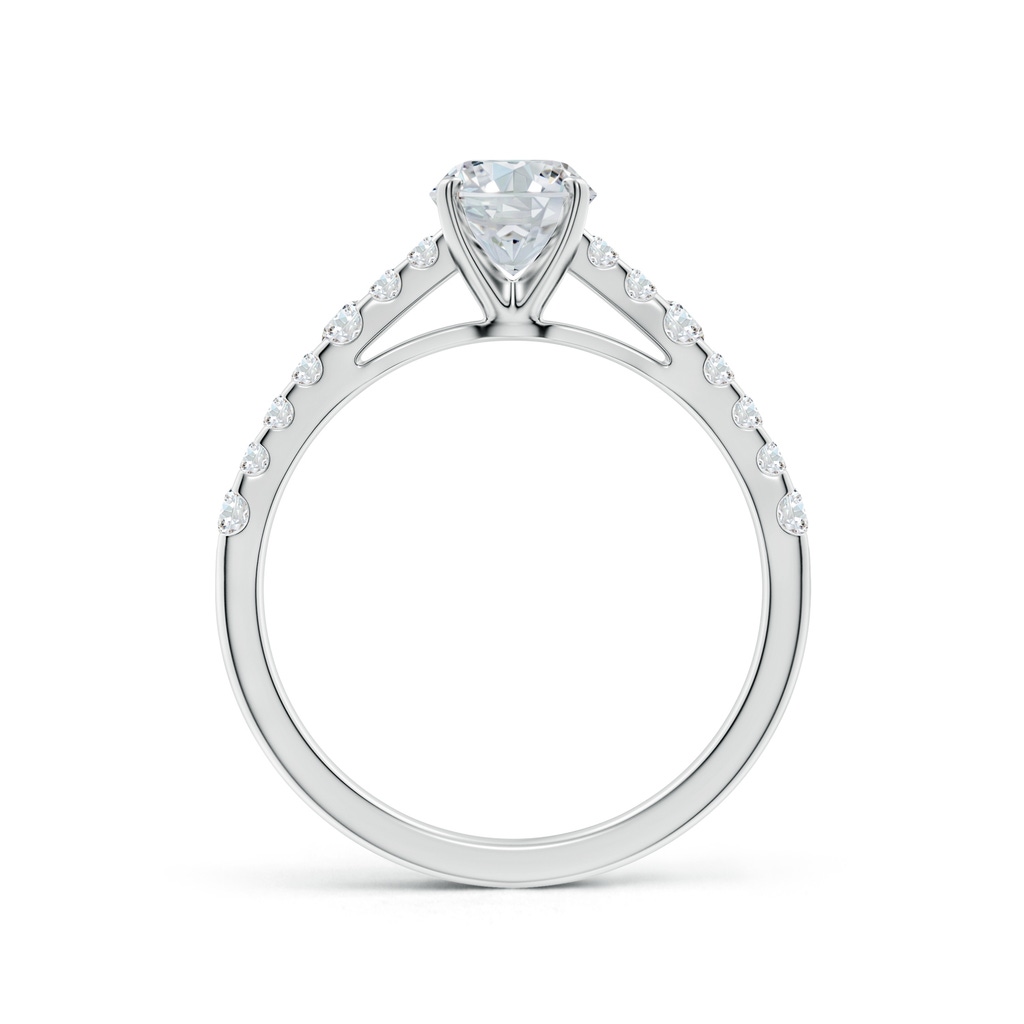 7.7x5.7mm FGVS Lab-Grown Solitaire Oval Diamond Station Engagement Ring in White Gold Side 199