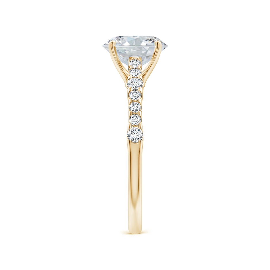 8.5x6.5mm FGVS Lab-Grown Solitaire Oval Diamond Station Engagement Ring in 10K Yellow Gold side 299