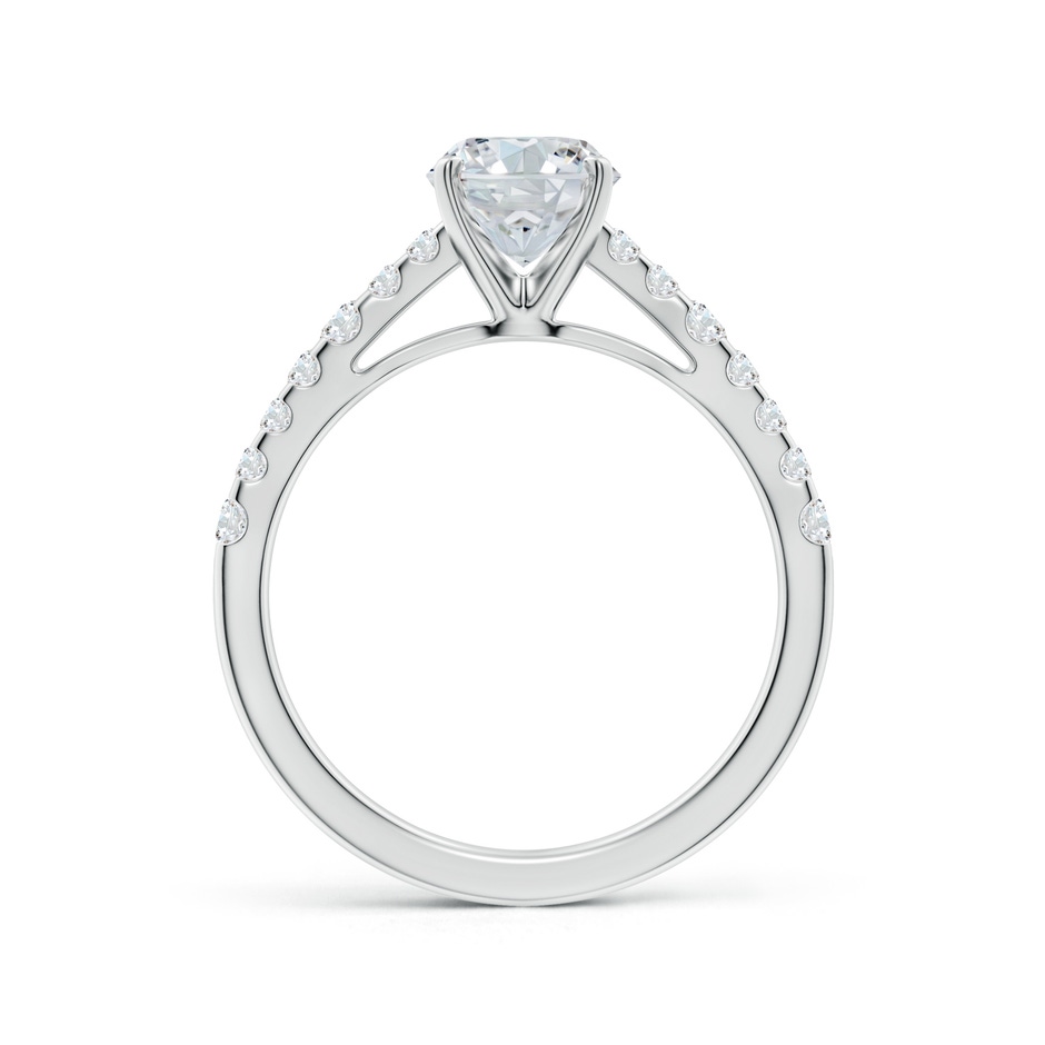 8.5x6.5mm FGVS Lab-Grown Solitaire Oval Diamond Station Engagement Ring in 18K White Gold side 199