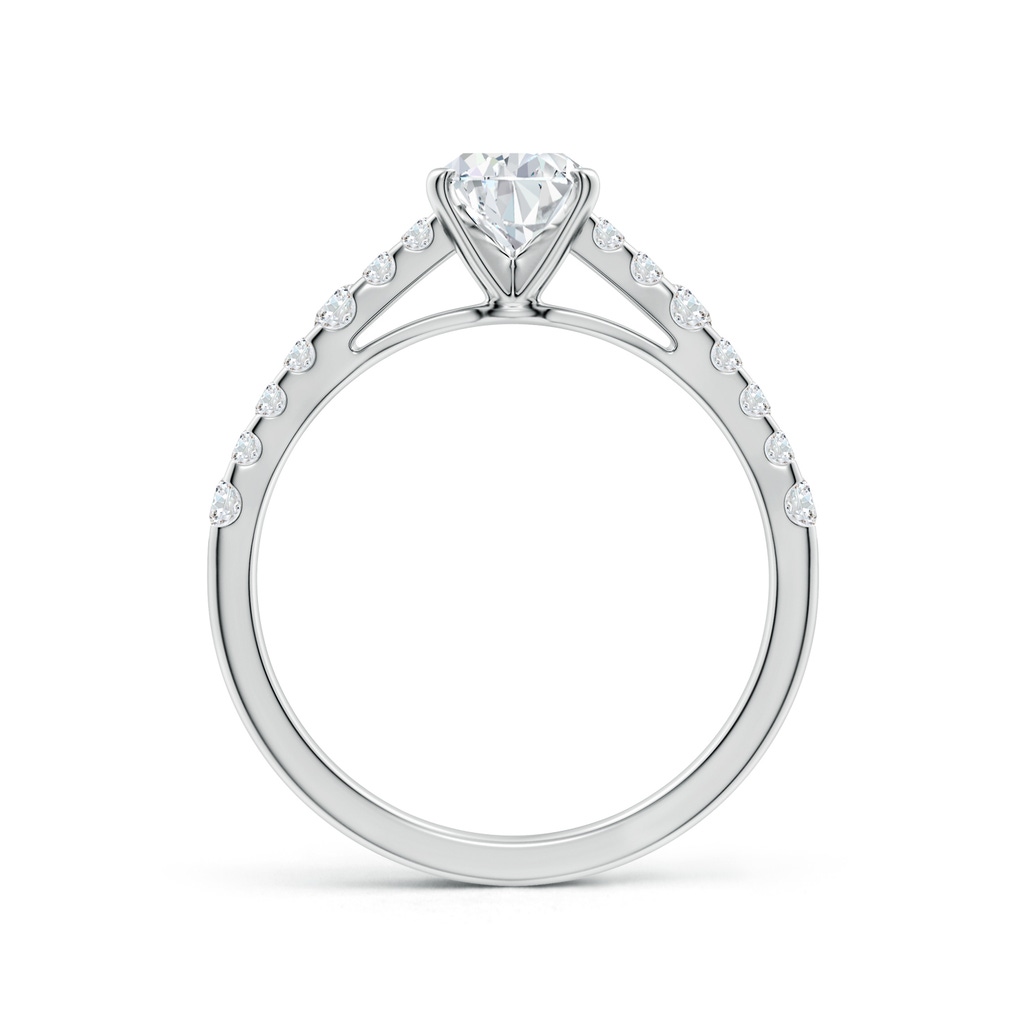 7.7x5.7mm FGVS Lab-Grown Solitaire Pear Diamond Station Engagement Ring in White Gold Side 199