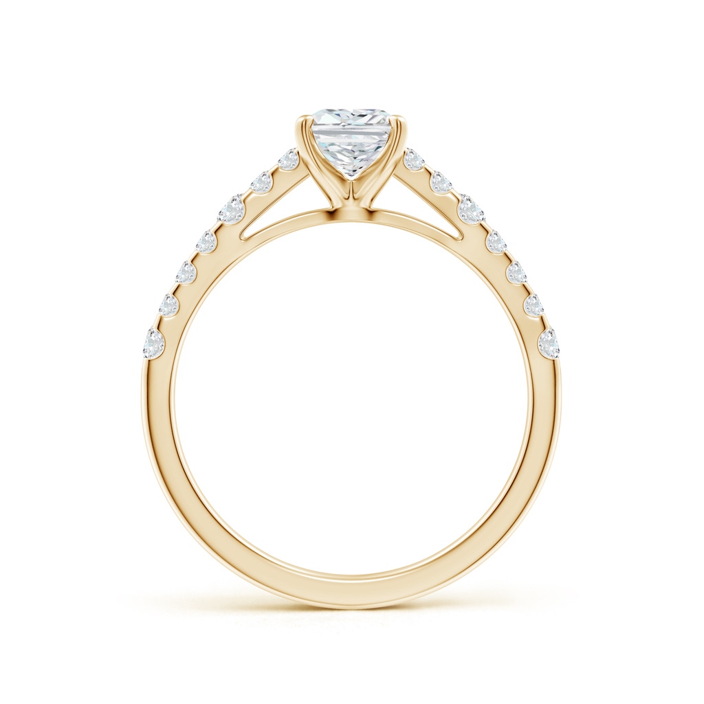 7x5mm FGVS Lab-Grown Solitaire Radiant-Cut Diamond Station Engagement Ring in 18K Yellow Gold - side 199