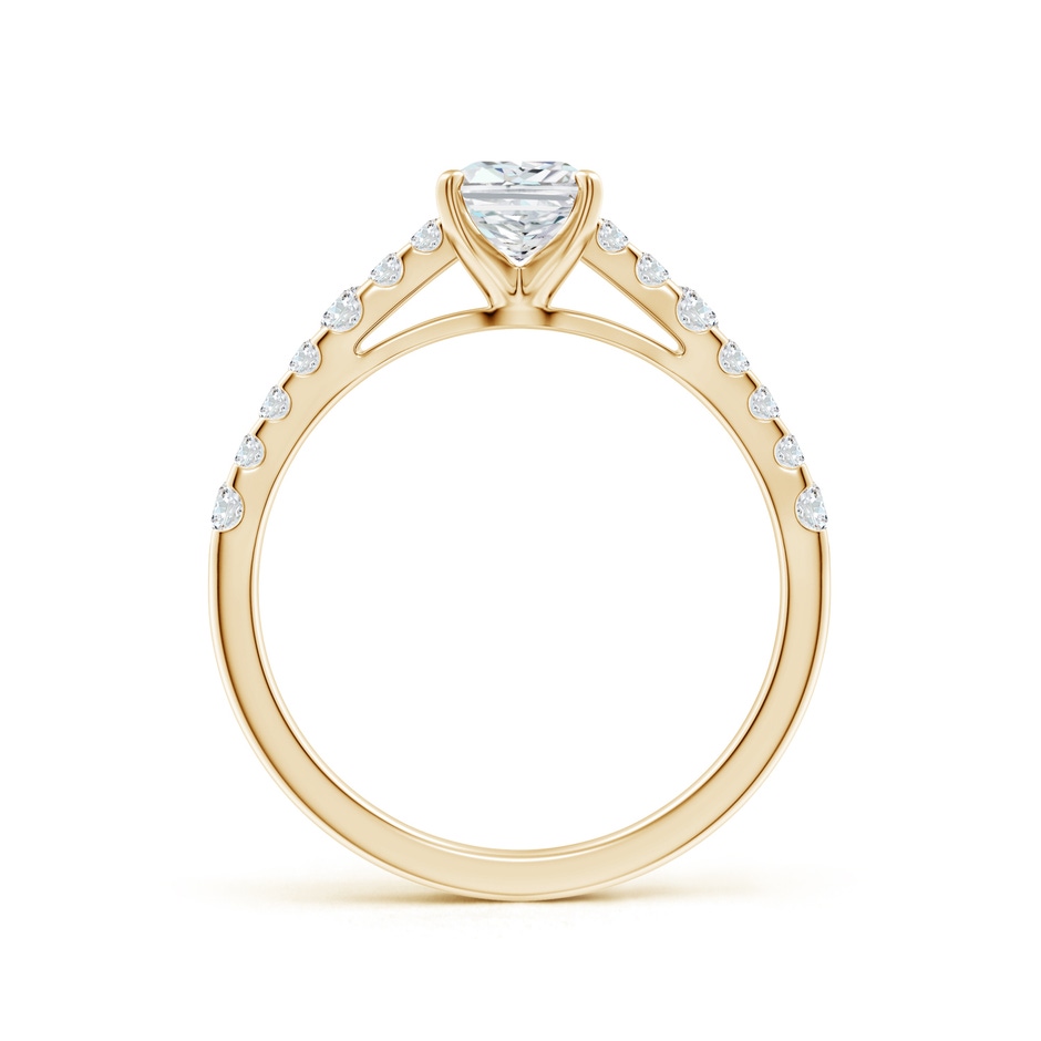 7x5mm FGVS Lab-Grown Solitaire Radiant-Cut Diamond Station Engagement Ring in 18K Yellow Gold side 199