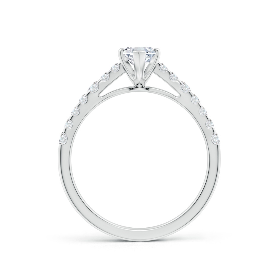 10x5mm FGVS Lab-Grown Solitaire Marquise Diamond Station Engagement Ring in 18K White Gold side 199