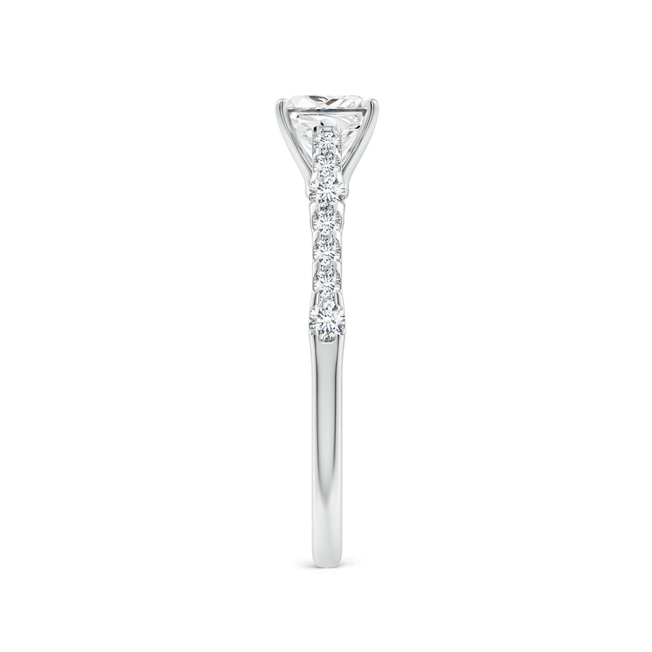 5.5mm FGVS Lab-Grown Solitaire Princess-Cut Diamond Station Engagement Ring in 18K White Gold side 299