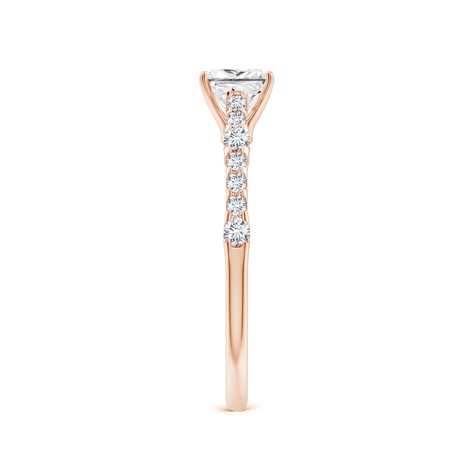 5.5mm FGVS Lab-Grown Solitaire Princess-Cut Diamond Station Engagement Ring in Rose Gold side 299