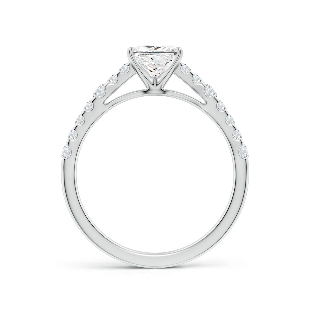5.5mm FGVS Lab-Grown Solitaire Princess-Cut Diamond Station Engagement Ring in White Gold Side 199